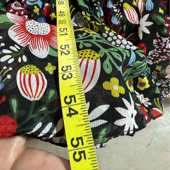 NWT Traffic People Floral Fringe Maxi Dress, Black, Multi, Size XL - Picture 16 of 16